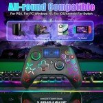 TURPOW Wireless RGB Game Controller for PS5/PS4