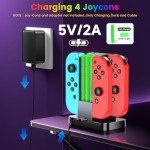 Switch Controller Charger Dock with RGB Lights