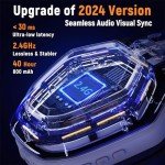 Ozeino Wireless Gaming Headset with 40Hr Battery