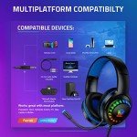 Pacrate RGB Wired Gaming Headset with Microphone