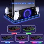 PS5 Slim Cooling Stand & RGB Controller Charger