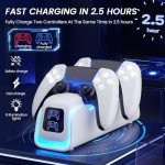 PS5 DualSense Edge Controller Charging Dock with LED