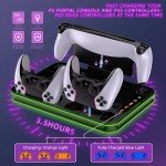 PlayStation Portal Charger and PS5 Stand with RGB