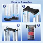 Universal Video Game Storage Tower with Controller Holders