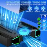 RGB LED PS5 Stand & Cooling Station with Charger