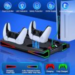RGB LED PS5 Stand & Cooling Station with Charger