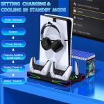 RGB LED PS5 Stand & Cooling Station with Charger