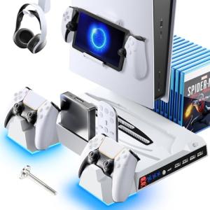 PS5 Stand and Cooling Station with Controller Charger