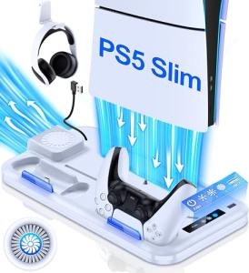 HEYLICOOL PS5 Slim Stand and Cooling Station