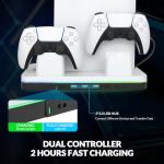PS5 Slim Cooling Stand with Dual Controller Charger