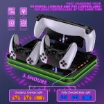 PS5 Slim Stand and Cooling Station with RGB Charger