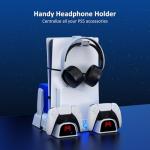 NexiGo PS5 Vertical Stand with Headset & Game Rack