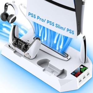 PS5 Cooling Stand with Controller Charger and USB Hub