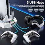 PS5 Cooling Stand with Controller Charger and USB Hub