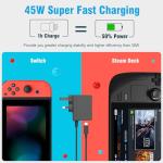 Fast Charging Charger for Nintendo Switch with Cable