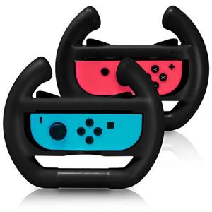 Black Racing Wheel Grips for Nintendo Switch Joy-Con