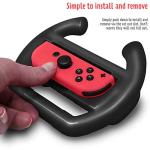 Black Racing Wheel Grips for Nintendo Switch Joy-Con