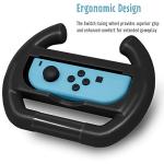 Black Racing Wheel Grips for Nintendo Switch Joy-Con