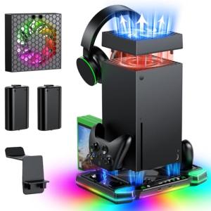 Cooling Fan and Charging Stand for Xbox Series X