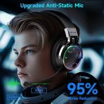KAPEYDESI Wireless Gaming Headset with RGB Lights