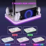 PS5 Charger Dock with RGB Lighting and Stand