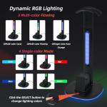 RGB Gaming Headset Stand with Charging Station