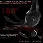 HUHD Wireless Gaming Headset with Mic and LED