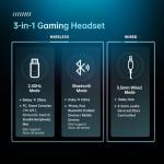 KAPEYDESI Wireless Gaming Headset with Noise Cancelling
