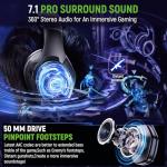 Tatybo Wireless Gaming Headset with 7.1 Surround Sound