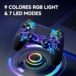 ECHTPower Wireless PS4 Controller with RGB Lighting