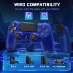 Effdrdfs Wireless PS4 Controller with Vibration