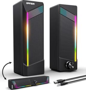 RGB Gaming Speakers with Touch Control for PC