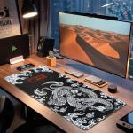 EFISH Large Gaming Mouse Mat with Non-Slip Base