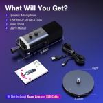 FIFINE XLR/USB RGB Gaming Microphone for Streaming