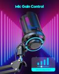 RGB USB Gaming Microphone with Boom Arm