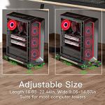 Adjustable Mobile CPU Stand with Locking Wheels