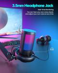 RGB USB Gaming Microphone with Boom Arm