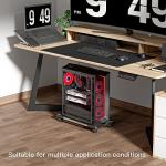 Adjustable Mobile CPU Stand with Locking Wheels