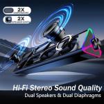 LENRUE USB Gaming Speakers with Touch Lights