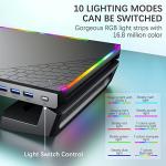MOOJAY RGB Gaming Monitor Stand with USB Hub