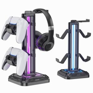 KDD RGB Headset Stand and Controller Holder