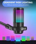 NJSJ RGB USB Microphone for Gaming and Streaming