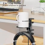 3-in-1 Under Desk Cup & Headphone Holder