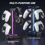KDD RGB Headset Stand and Controller Holder