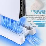 PS5 Cooling Stand with Dual Controller Charger