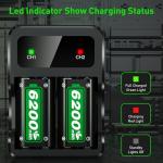 Ukor Fast Charging Battery Packs with Charger for Xbox