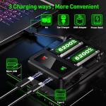 Ukor Fast Charging Battery Packs with Charger for Xbox