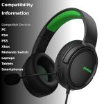BINNUNE Wired Gaming Headset with Microphone