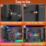 Wenocally Switch 2 Joy-Con Charger Station with RGB Lights