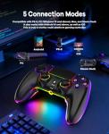 QIVORO Wireless Game Controller with RGB Lighting